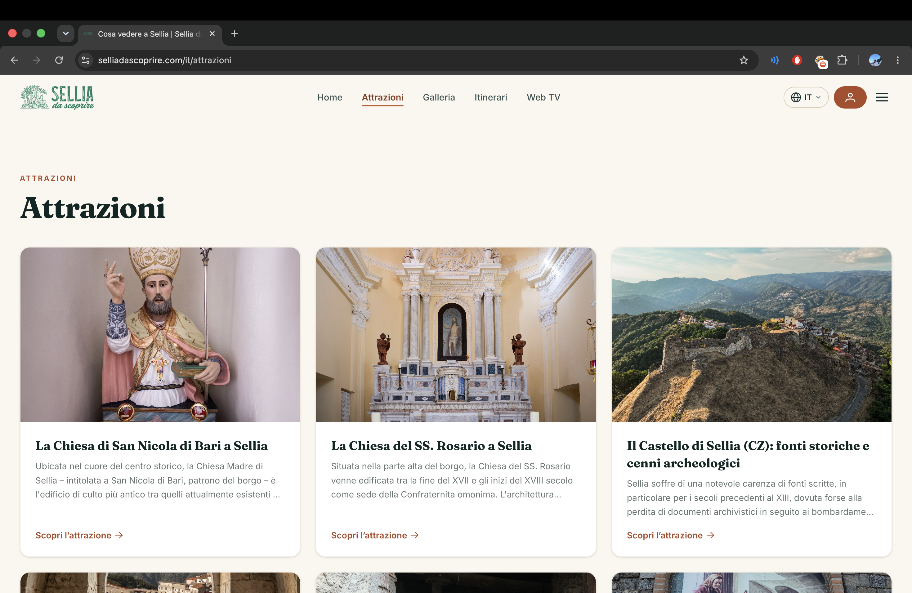 Sellia da Scoprire — piattaforma web del Comune di Sellia (CZ) 2