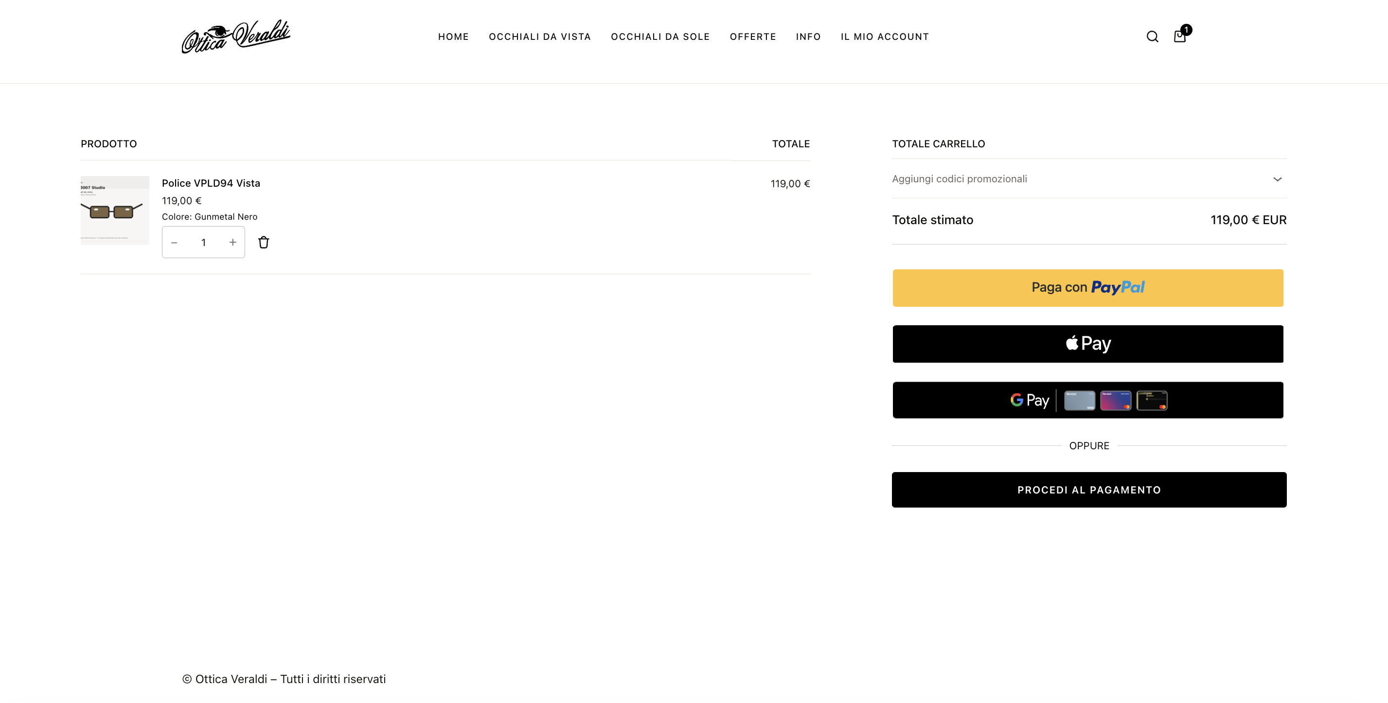 Ottica Veraldi — Sito Web 3