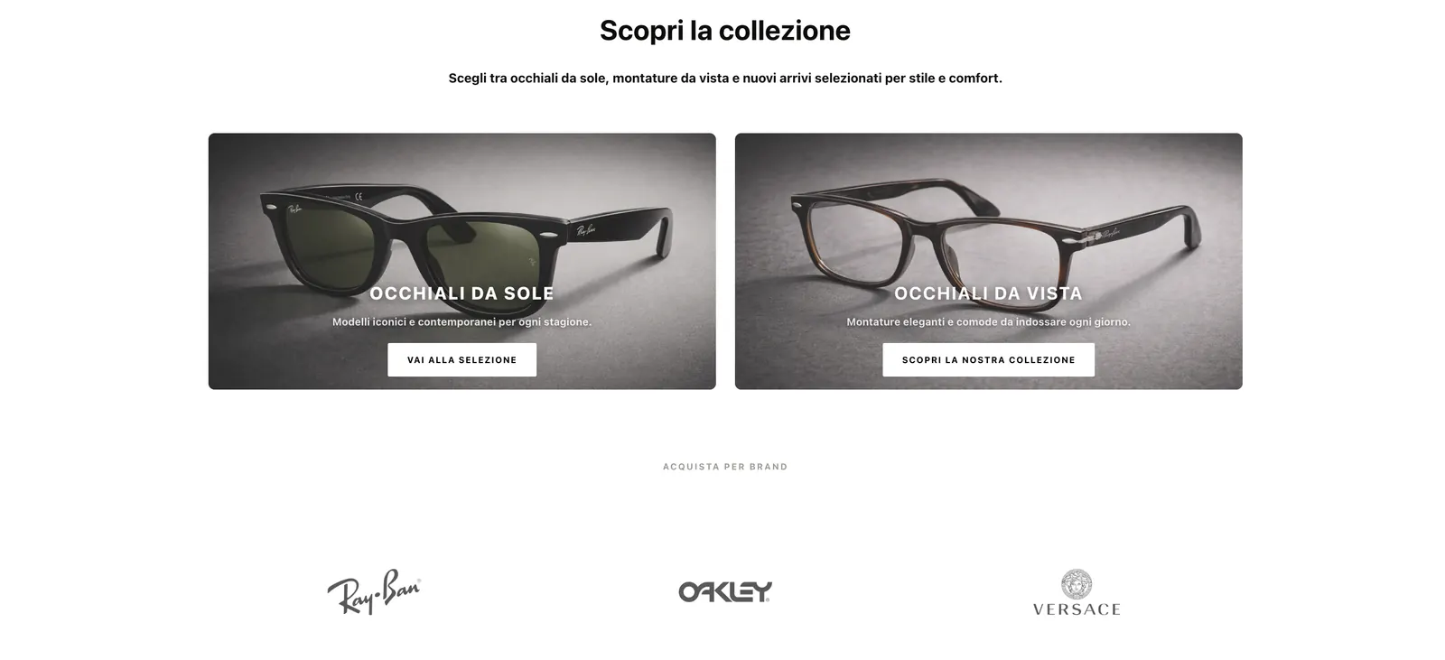 Ottica Veraldi — Sito Web